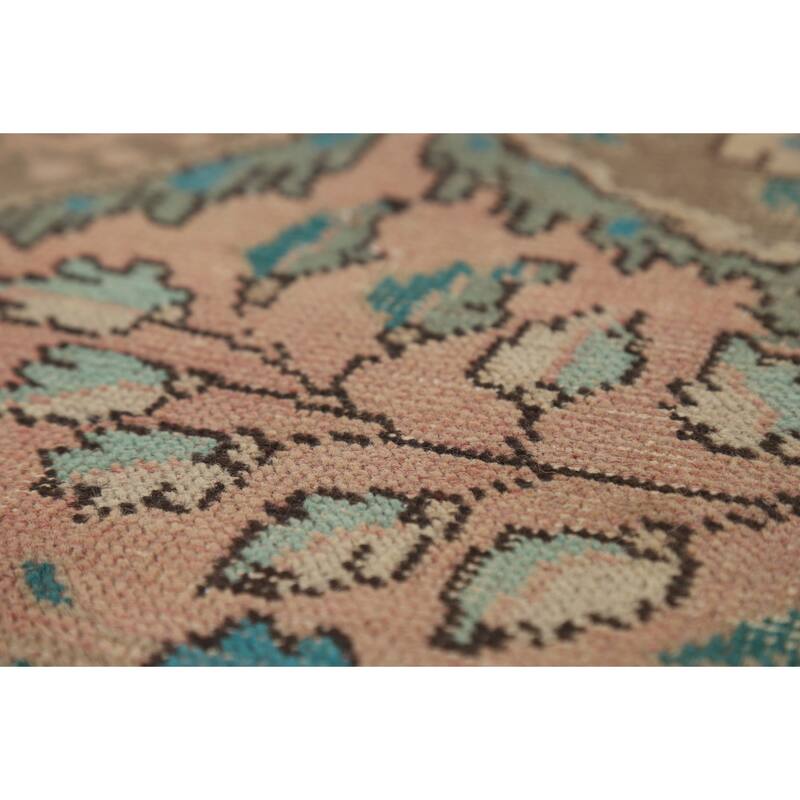 Pink Floral Tabriz Persian Area Rug Handmade Wool Carpet - 9'7" x 13'0"