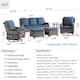 Ovios Patio Furniture Sets 6-piece Rattan Wicker Rocking Swivel Chair Sectional Sofa Set With Side Tables
