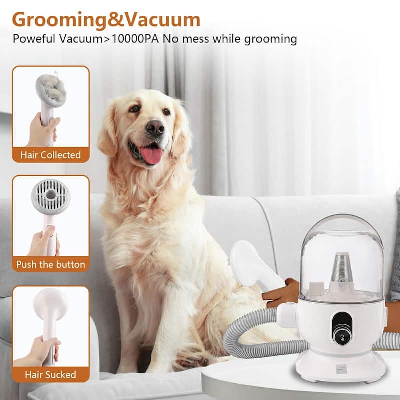 5-in-1 Pet Grooming Vacuum for Shedding Pet Hair - N/A
