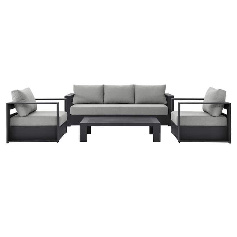 Tahoe Outdoor Aluminum 4-piece Conversation Set with Coffee Table