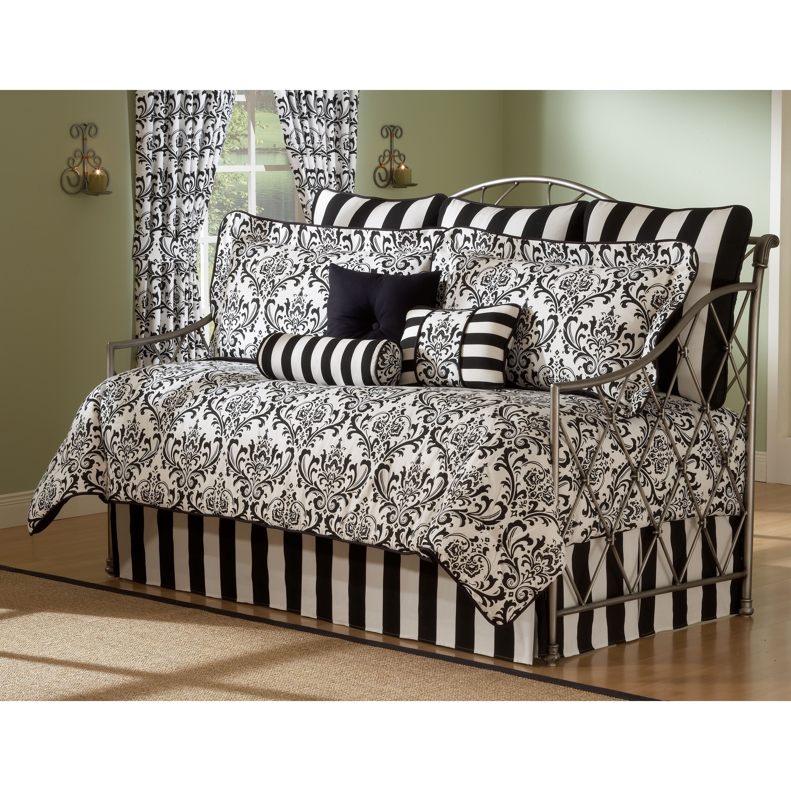 Zebra print bed skirt best sale