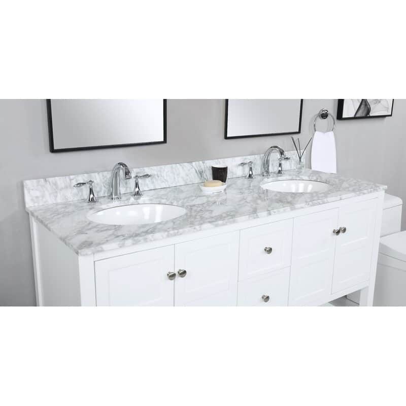 Modern 60" Double Bathroom Vanity Sink - 60"x21.5"x35"