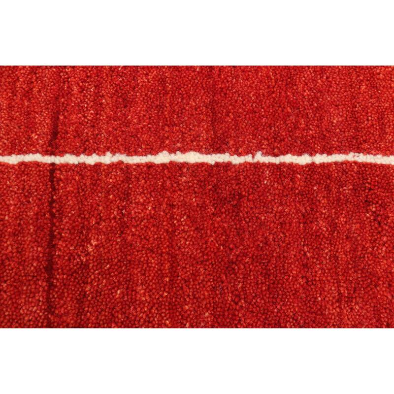 ECARPETGALLERY Hand Loomed Kashkuli Gabbeh Dark Copper Wool Rug - 4'11 x 7'10