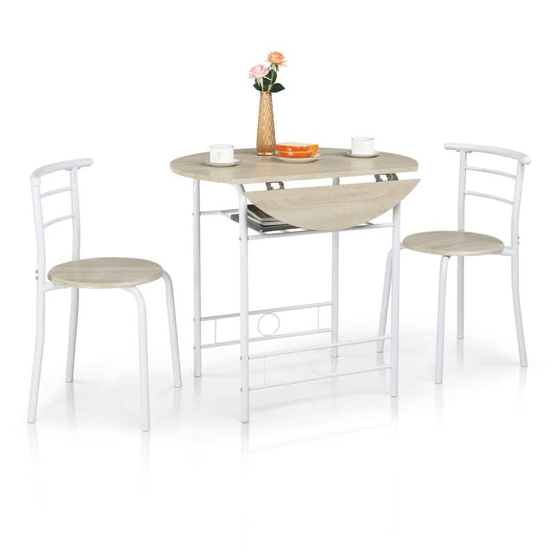 31.5" Drop Leaf Dining Table for Small Space,Small Kitchen Table Set for 2