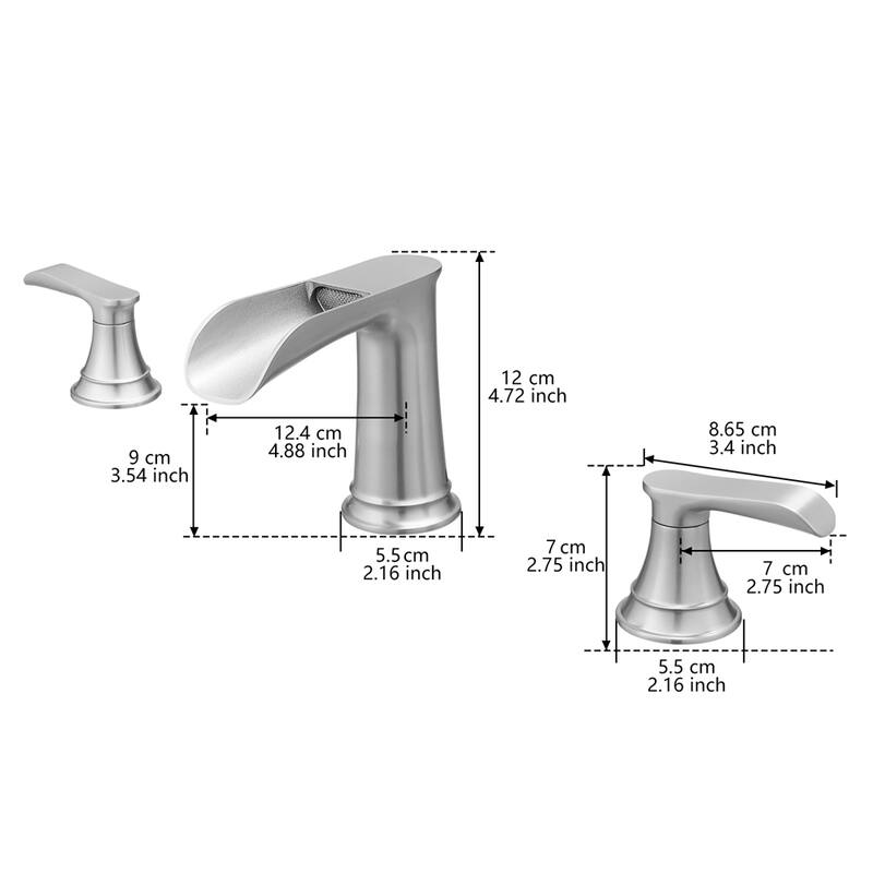 Bathroom Faucets for Sink 3 Hole 8 inch Widespread Sink Faucet