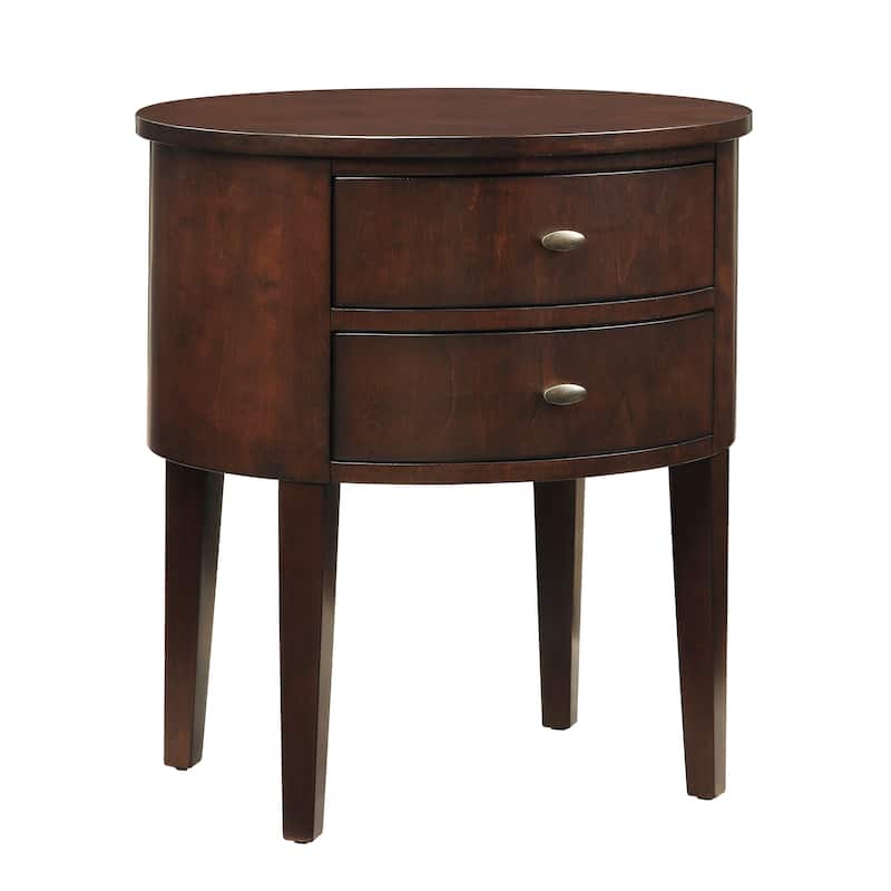 Aldine 2-drawer Oval Accent Table by iNSPIRE Q Bold - Espresso