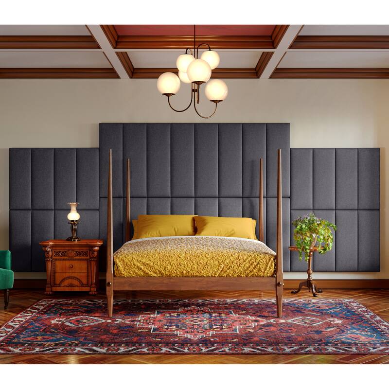 Jaxx Panelist Modern Padded Headboard - Set of 4 Wall Mounted Panels