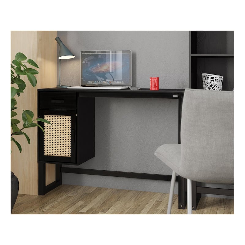 Ren Home Talo Desk with Closed Storage and Drawer