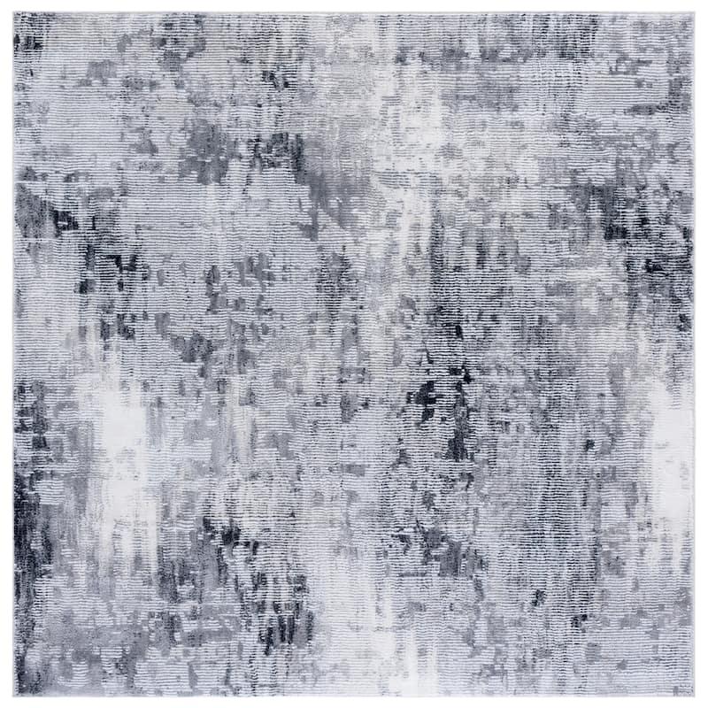 SAFAVIEH Slate Pauline Modern Abstract Rug - Grey/Ivory - 6'7" Square