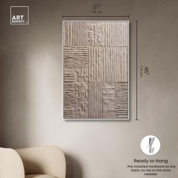 dimension image slide 12 of 24, Old Clay Texture Canvas Elegant White and Gold Art by Art Remedy