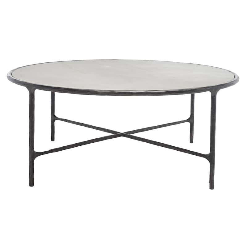 SAFAVIEH Couture Venanzia Round Metal Coffee Table - 36" W x 36" L x 15" H - 36"W x 36"D x 15"H