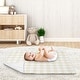 preview thumbnail 3 of 3, Woodland Plaid Collection Boy Baby Receiving Security Swaddle Blanket - Beige and White Buffalo Check