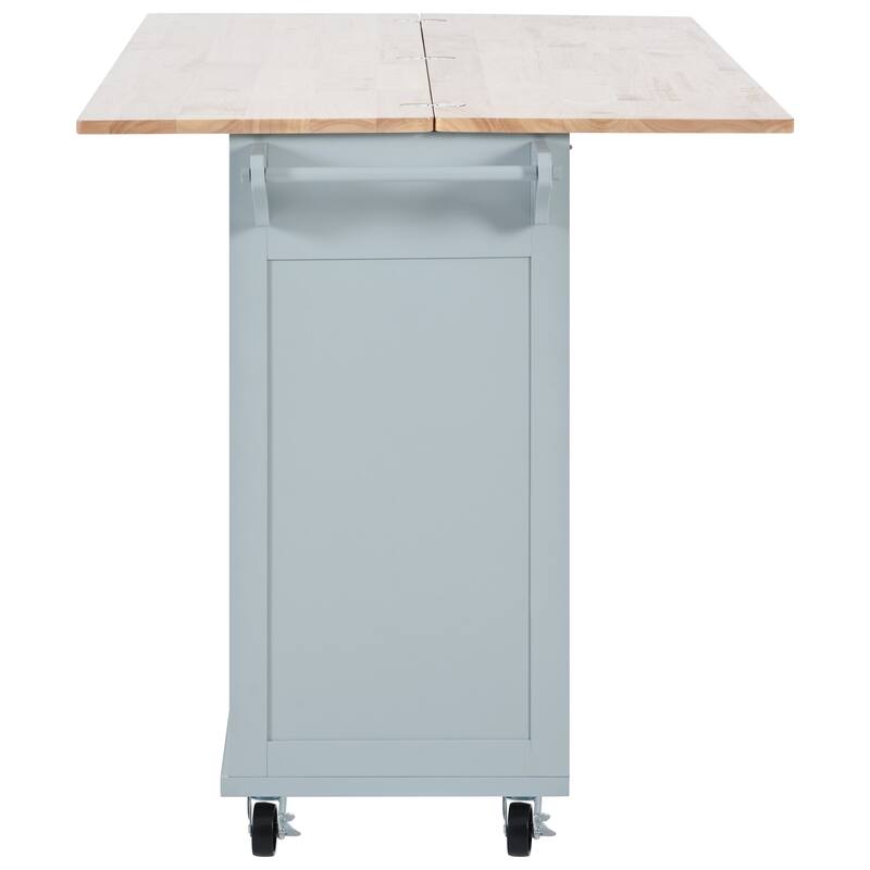 Demoi MD Rolling Kitchen Island with Foldable Counter Top (49-in x33-in x38-in)