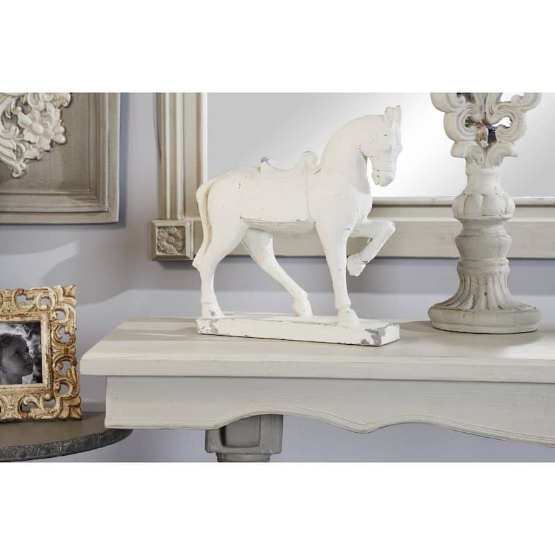 Fiberglass Horse Decorative Sculpture - White - Roche River Decor