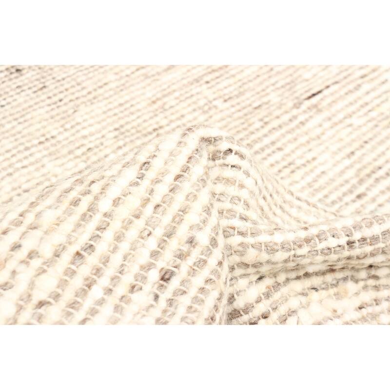 ECARPETGALLERY Braid weave Sienna Tan Wool Rug - 5'1 x 8'3