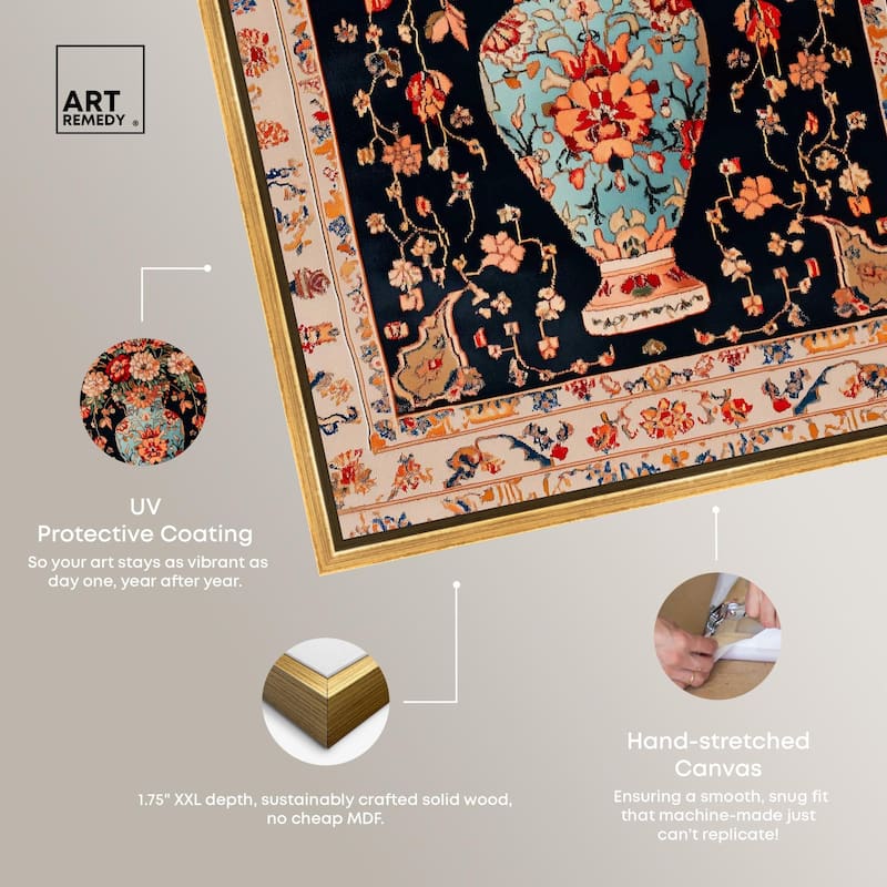 Persian Vase and Flowers II Canvas by Art Remedy