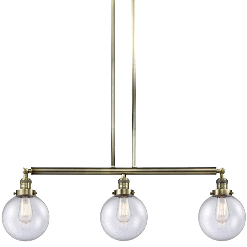 Innovations Lighting 213-13-41 Beacon Linear Beacon 3 Light 41" Wide - Antique Brass / Seedy