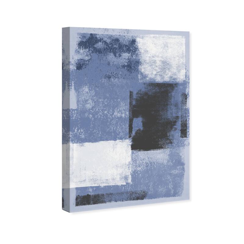 Wynwood Studio Canvas Abstract Remixed Purity Indigo Charcoal Blue and Pastel Blue Modern & Contemporary Wall Art Canvas Print