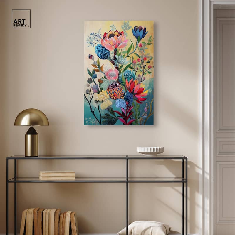 Exotic Bloom Medley I Canvas by Art Remedy, Gallery Wrapped