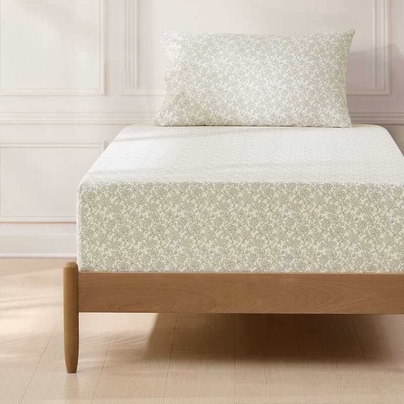 Lush Decor Zara Floral Block Cotton Sheet Set