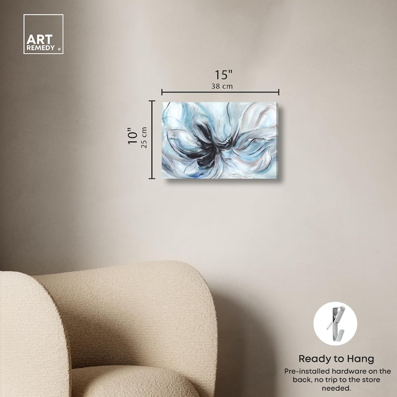 Soft Blues Canvas by Art Remedy, Gallery Wrapped