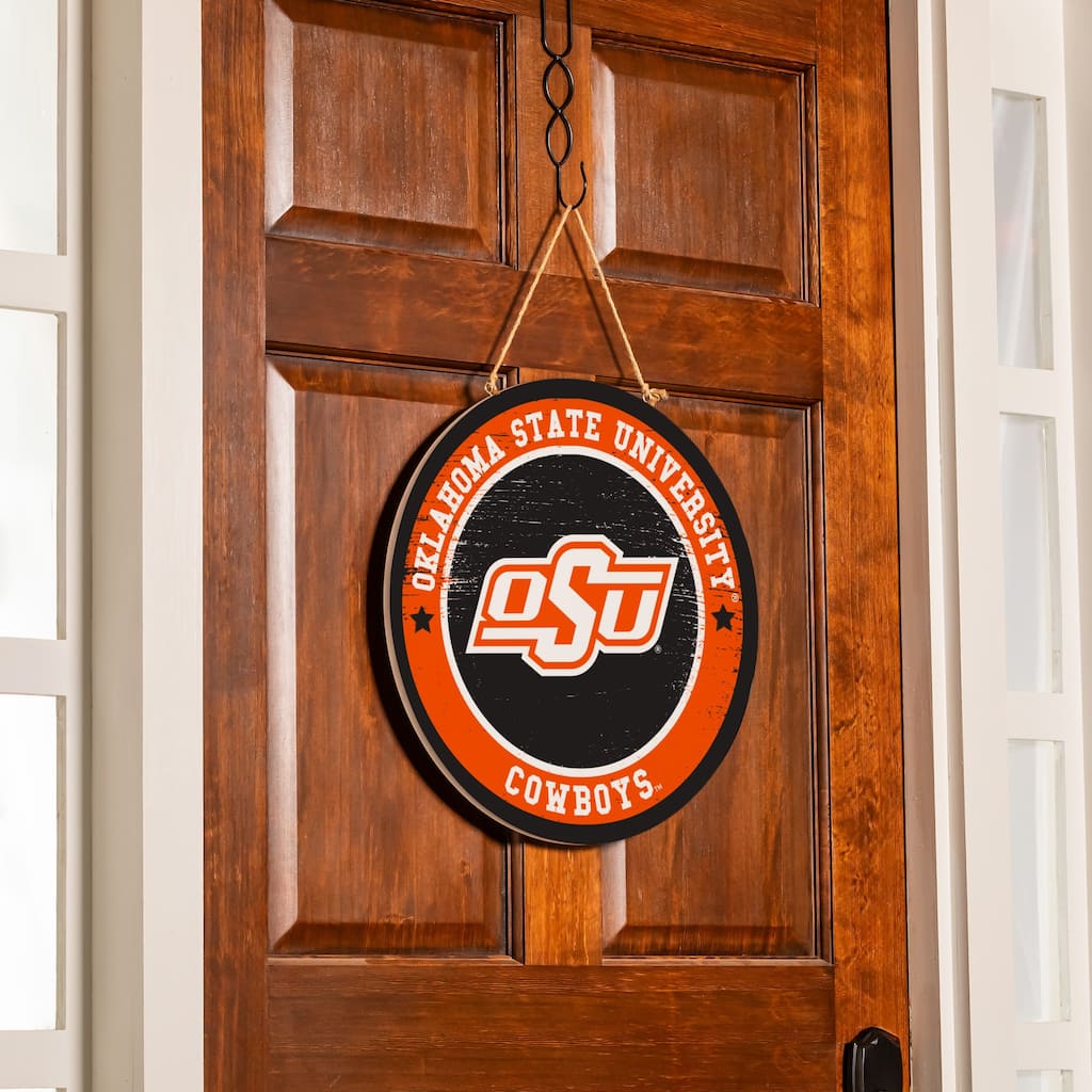 Oklahoma State University Wooden Door Decor Wall Sign - Multi-Color