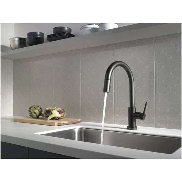 Shop Delta 9159t Dst Trinsic Pull Down Kitchen Faucet With On Off