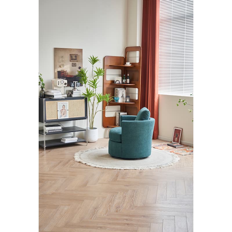 29.5" Polyester Swivel Arm Chair