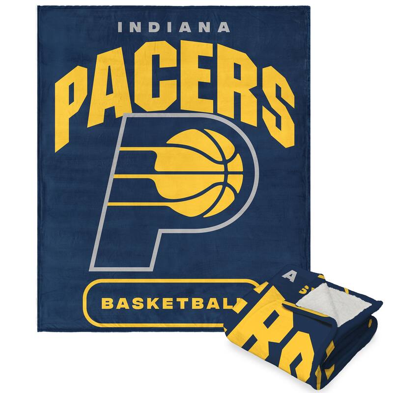 NBA High Block Silk Touch Sherpa Throw Blanket - 50" x 60" - Indiana Pacers
