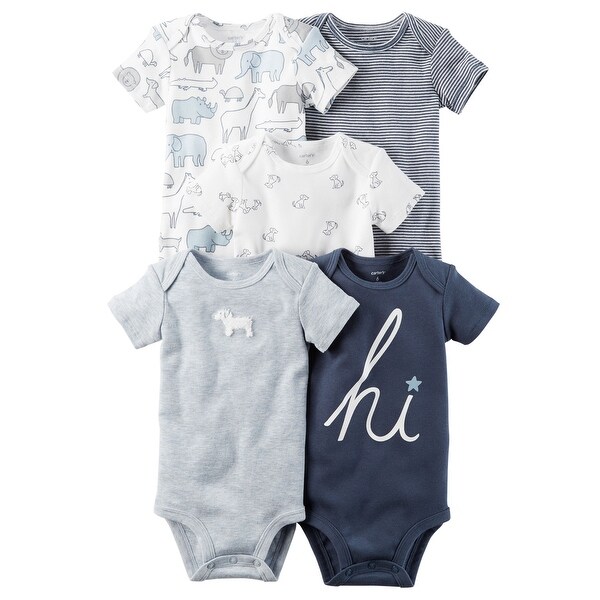 Shop Carter's Baby Boys' 5 Pack Short Sleeve Bodysuits ...
