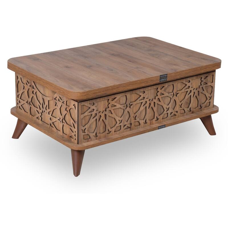 Raik Modern Design Coffee Table, Convertible Lift-up Tables - 40" x 14" x 24"