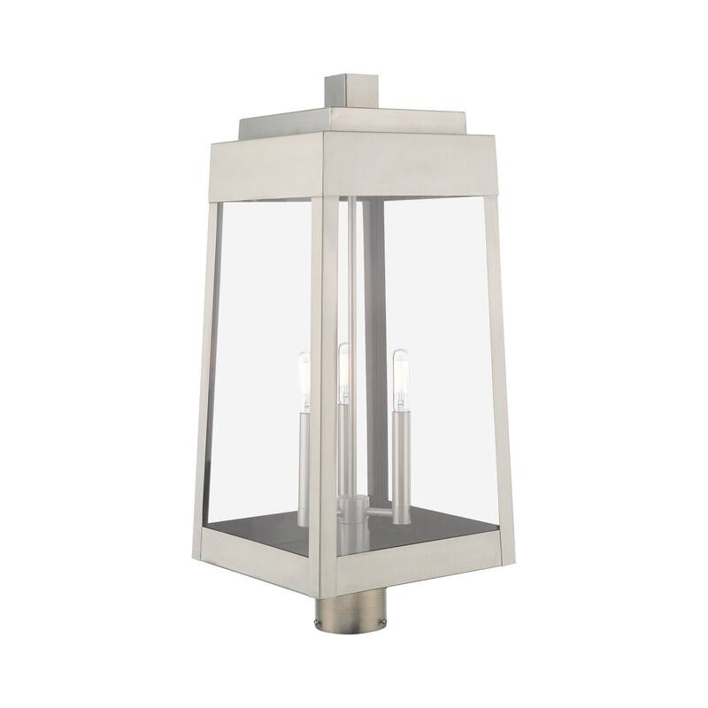 Livex Lighting Oslo 3 Light 25" Tall Outdoor Single Head Post Light