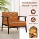 preview thumbnail 18 of 16, Costway Accent Chair with Armrest & Rubber Wood Frame Button Tufted - See Details