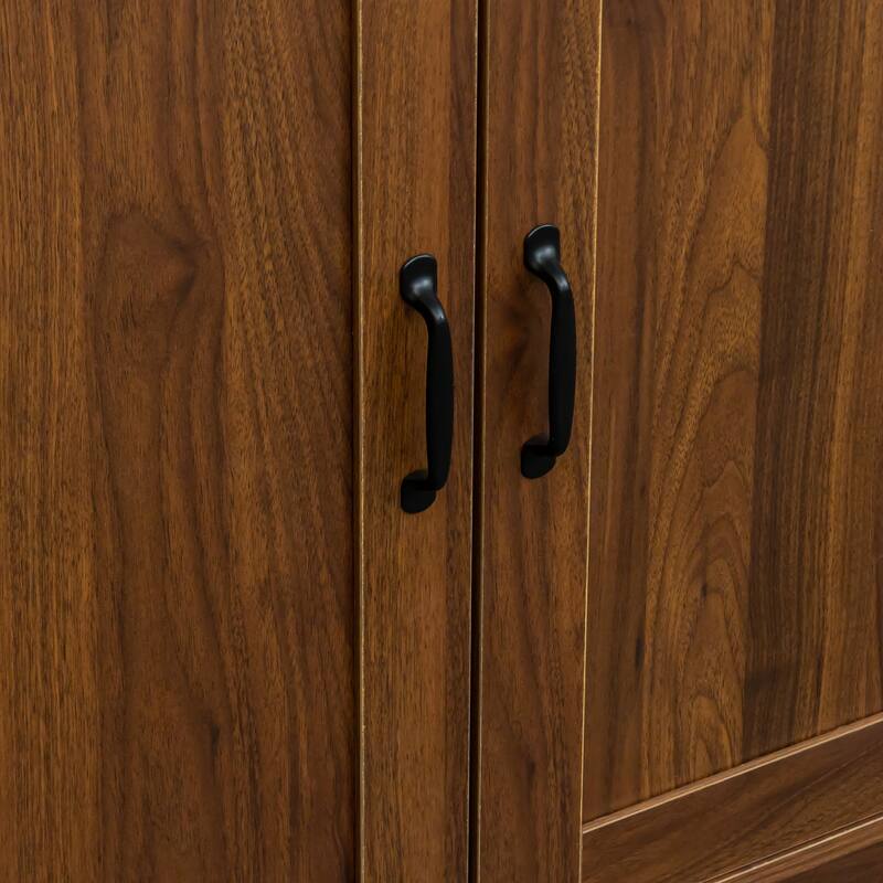 Modern Wood Storage Cabinet with 2 Doors, 1 Shelf and 2 Drawers for Entryway, Dining Room