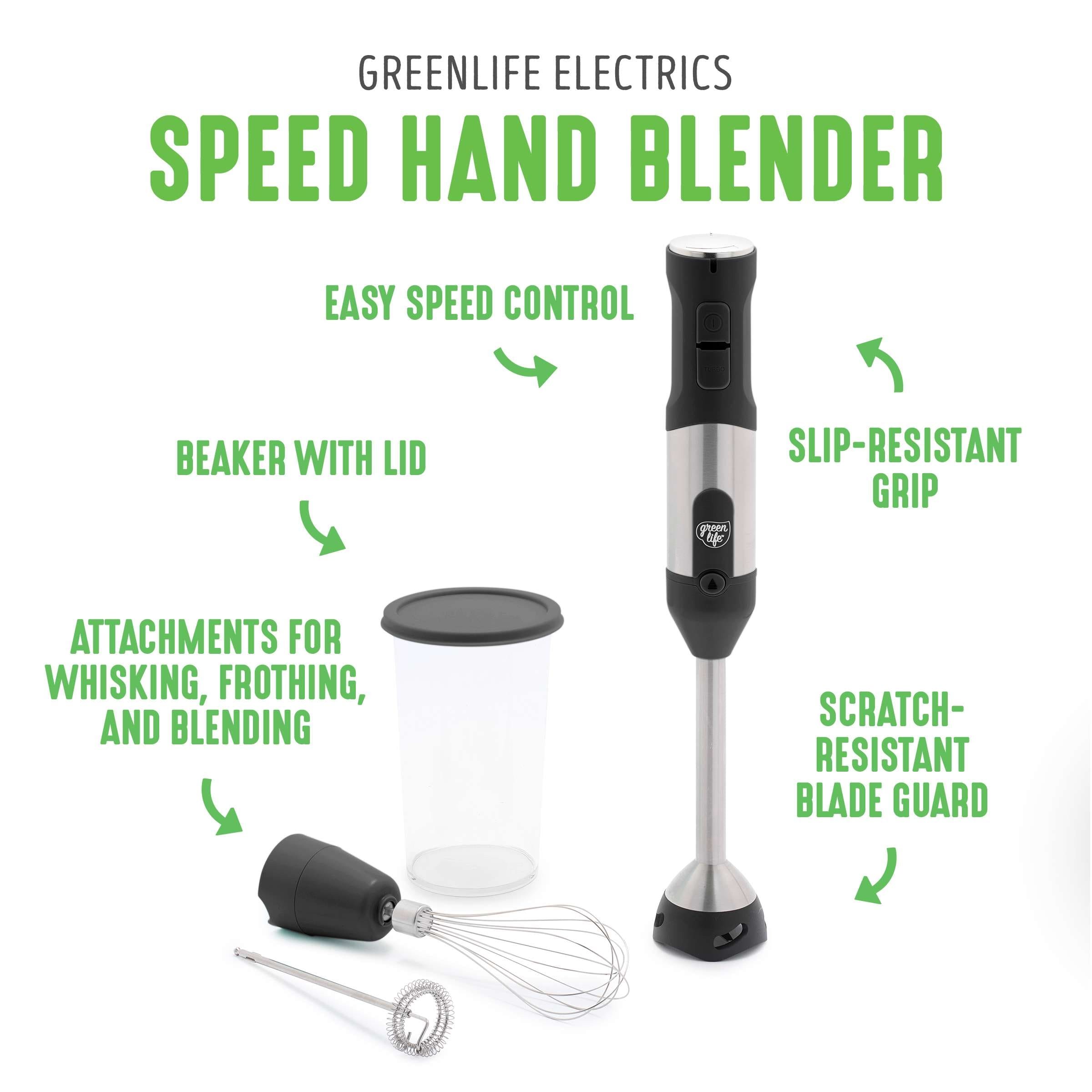 GreenLife Variable Speed Hand Blender ,White