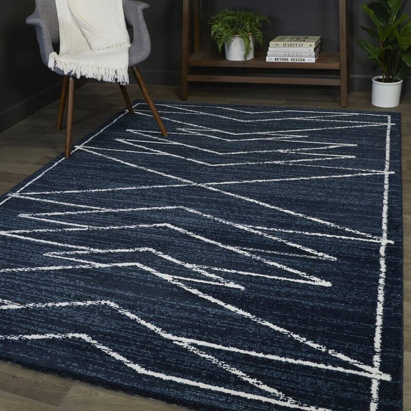 Laurent Distressed Modern Area Rug