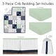 preview thumbnail 2 of 1, Sweet Jojo Designs Navy Blue Woodland Deer Boy Girl Gender Neutral 5p Nursery Crib Bedding Set Green Grey Woodsy Forest Arrow