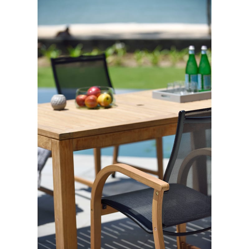 LifestyleGarden Panthuer 7 piece FSC Solid Teak Outdoor Patio Dining Set - 7-Piece