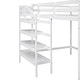 preview thumbnail 34 of 32, Transitional Style Multifunctional Wood Loft Bed Frame with Storage Wardrobe and Staircase,Full