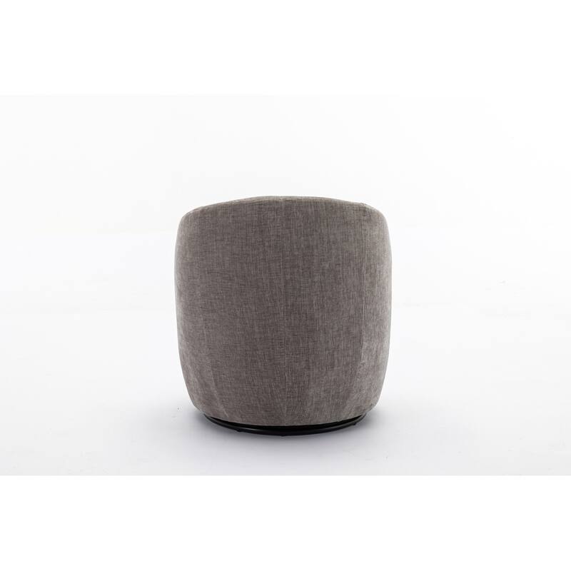 Chenille Fabric Swivel Accent Armchair Barrel Chair