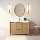 preview thumbnail 130 of 177, Vanity Art Bathroom Vanity with Ceramic Sink and Engineered Marble Top 48" - Natural Oak