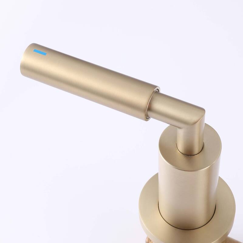 Wall Mount Bathroom Faucet 2 Handle Bathroom Sink Faucets 3 Hole Luxury Modern Mixer Taps With Valve