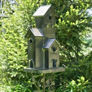 Tall Galvanized Condo Birdhouse Stake