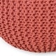 preview thumbnail 31 of 62, Moro Handcrafted Modern Cotton Pouf by Christopher Knight Home