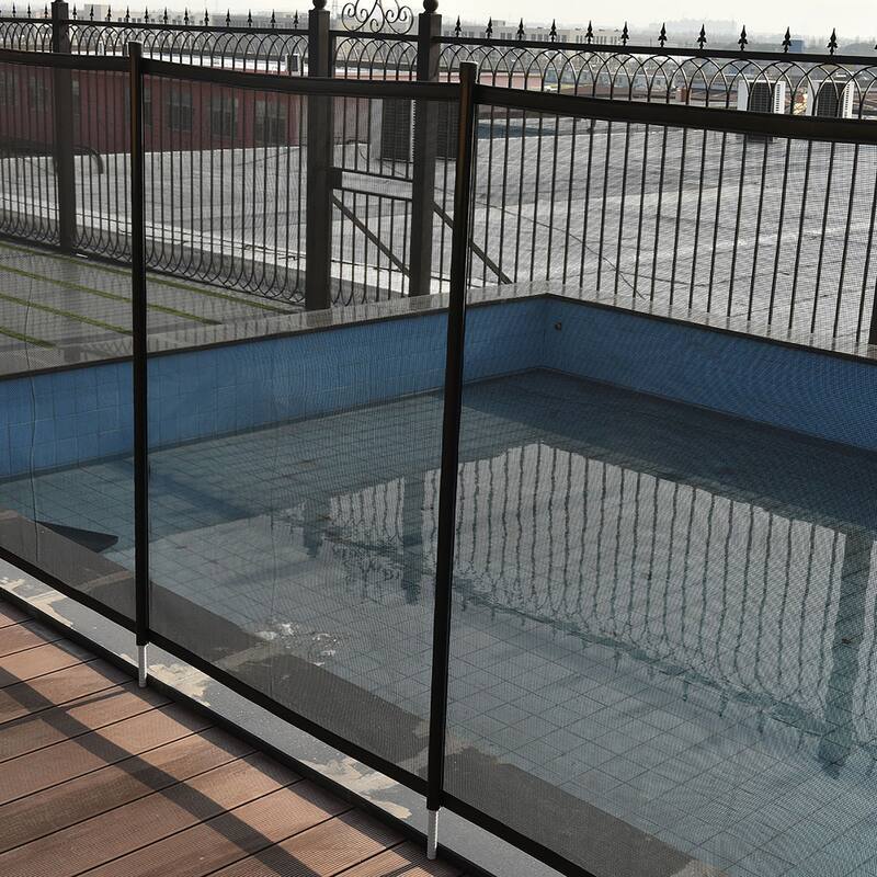 Costway 4'x48' In-Ground Swimming Pool Safety Fence Section 4 Set - 12'x4'