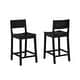 preview thumbnail 32 of 36, Linon Dahlia Wood 24-Inch Armless Counter Stool (Set of 2)
