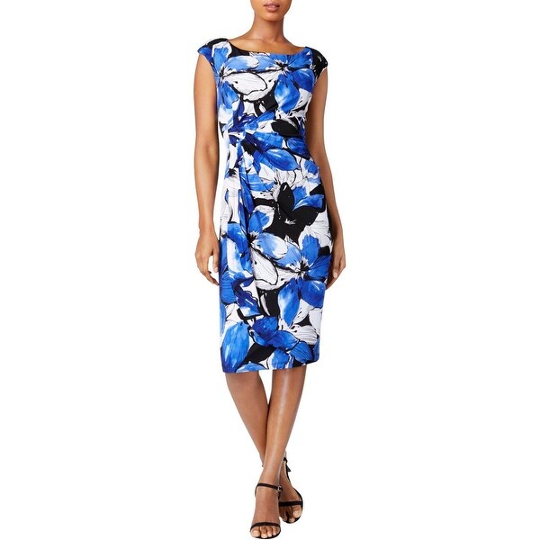 connected apparel faux wrap dress
