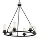 preview thumbnail 7 of 5, Luxury Industrial Chic Chandelier, 27.5"H x 28"W, with Vintage Style, Charcoal Finish by Urban Ambiance