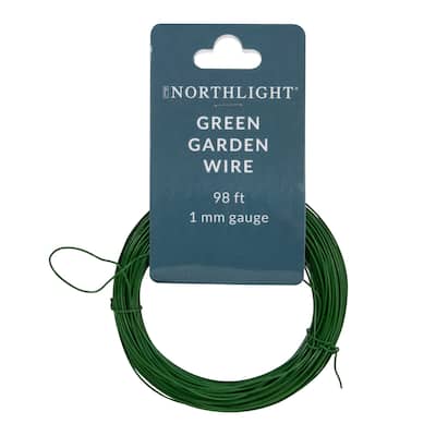 98' Green Multi Purpose 1mm Garden Wire - 1176"