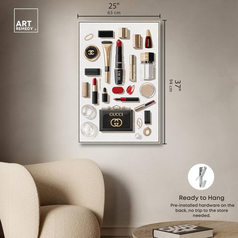 Luxury Makeup Collection II Canvas by Art Remedy